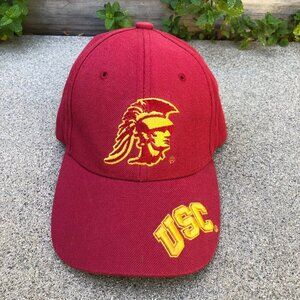 VTG CREATION OF DEMAND USC Trojans Hat Men's One Size Wool Blend Red Cap​